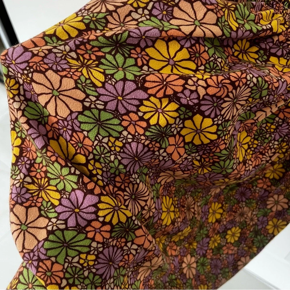 ROXY Evening Glow Again Floral Sleeveless Dress-Root Beer | XL - Picture 9 of 10